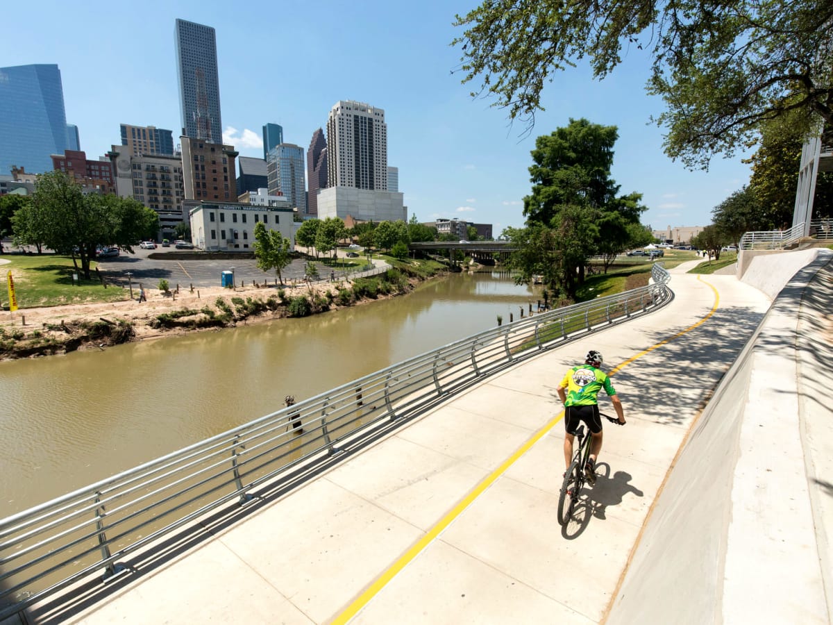 White Oak bayou Buffalo Bayou trail link Houston