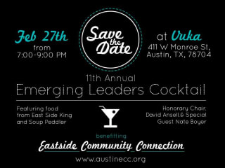 flyer for Emerging Leaders Cocktail for Eastside Community Connections