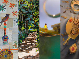 collage of artwork for Davis Gallery show All Summer Long