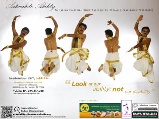 AID Houston presents "Articulate Ability: An Indian dance ensemble by visually challenged performers"