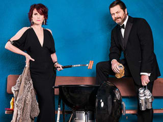 Megan Mullally and Nick Offerman