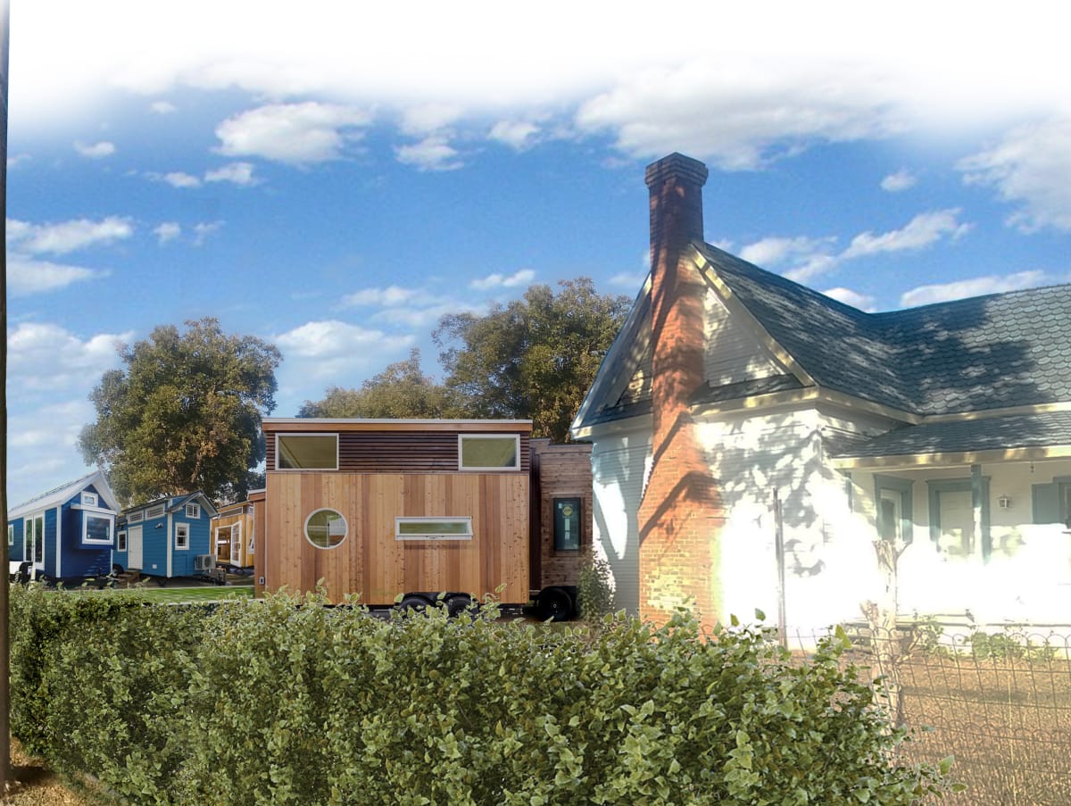Lake Dallas tiny home village rendering