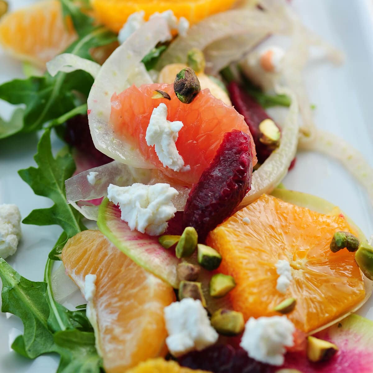 Citrus, fennel, radish and beet salad