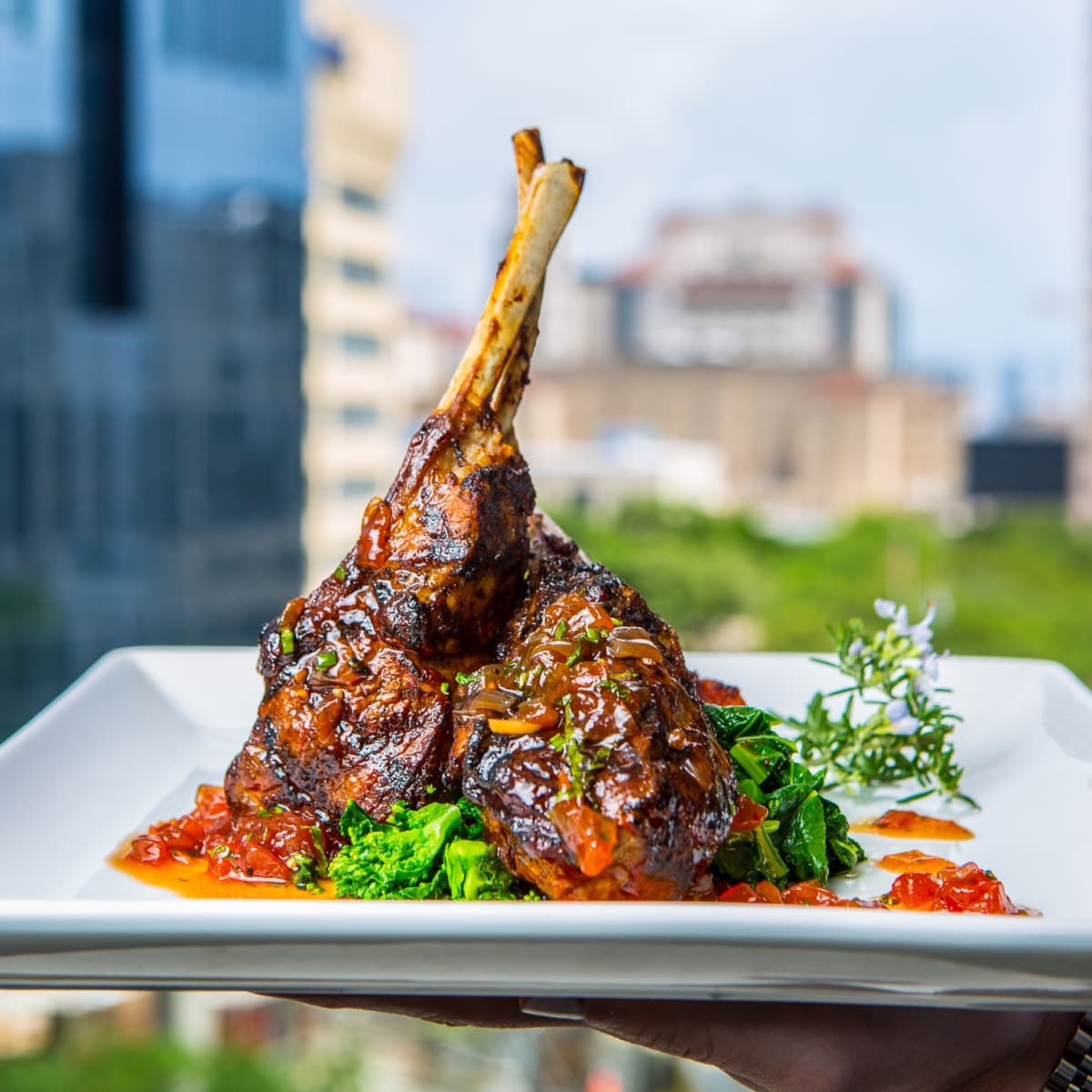 Third Coast Harissa-roasted lamb chops