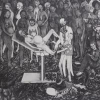 "the descent of man" and "Paper/Wood Constructions" opening reception