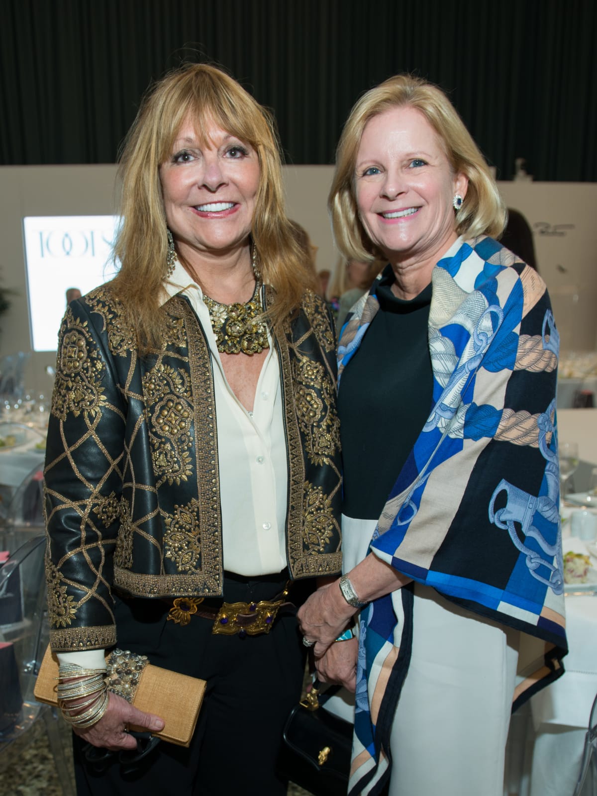 Meg Goodman, Laurie Liedtke at Oscar de la Renta fashion show at MFAH