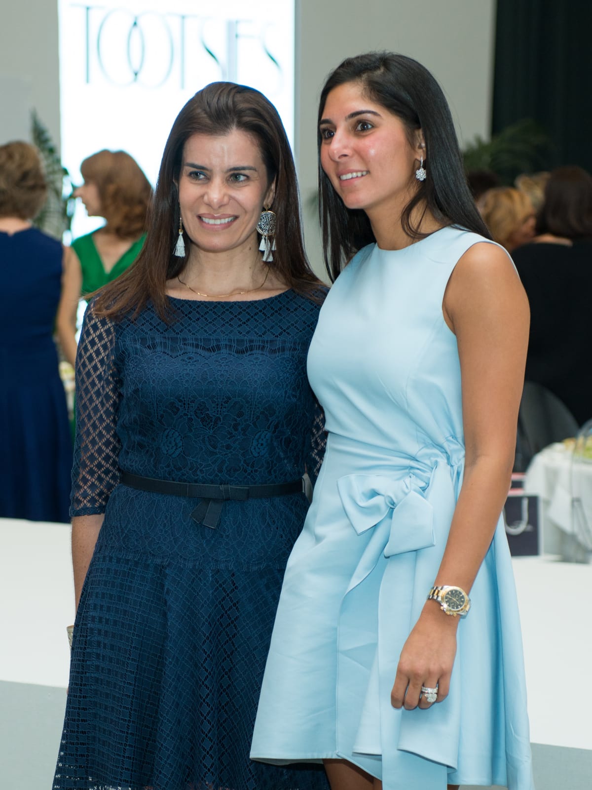 Mona Sarofim, Maria Munoz at Oscar de la Renta fashion show at MFAH