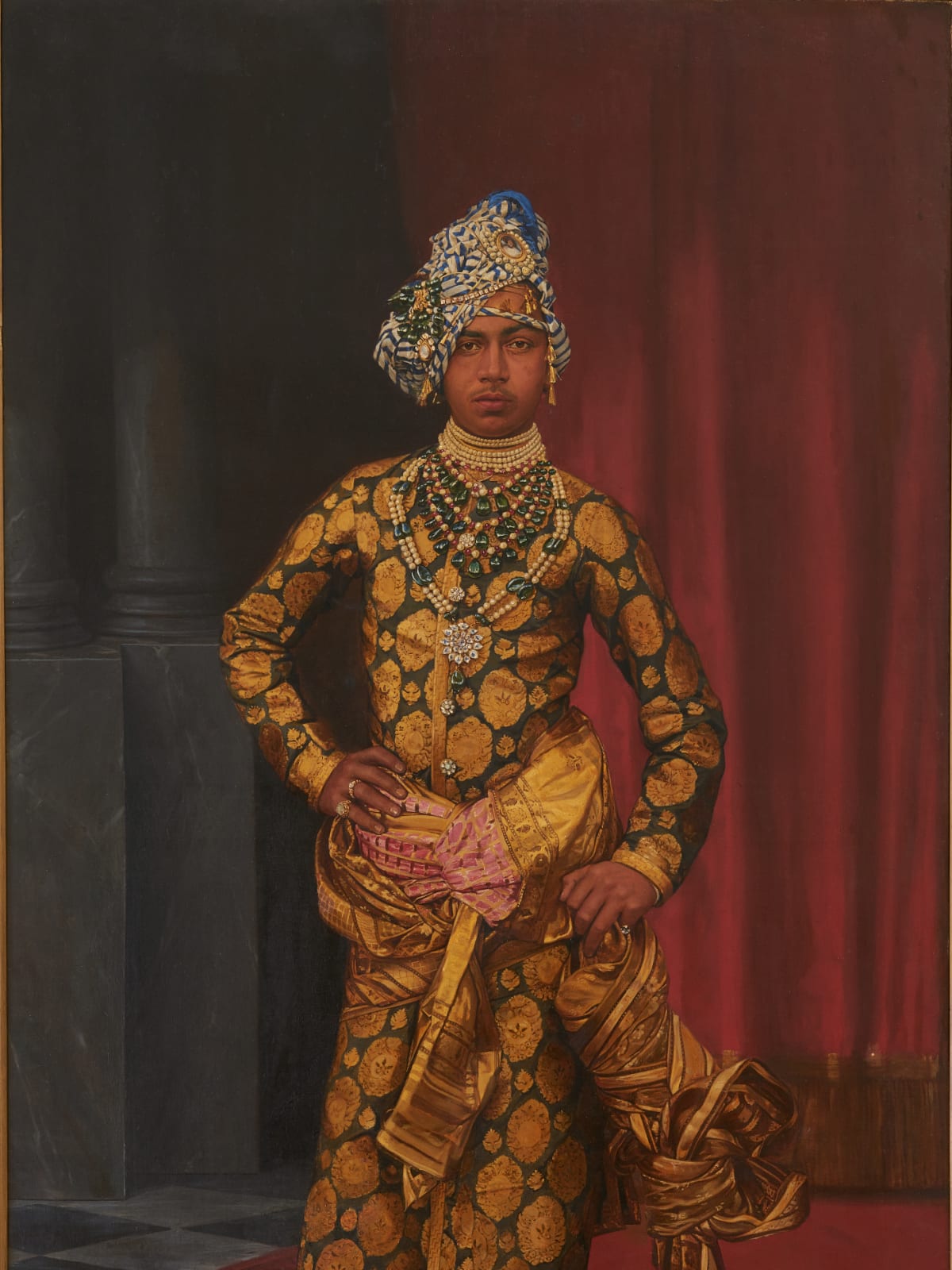 MFAH: Peacock in the Desert, Portrait of Maharaja Sardar Singh