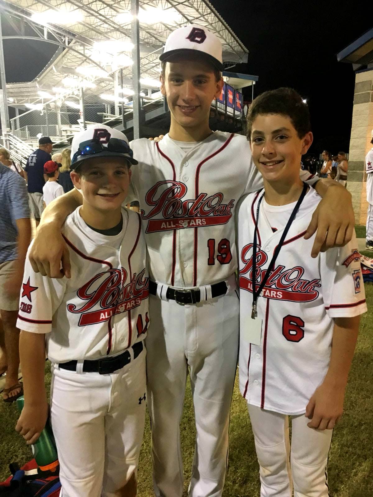Post Oak Little League team kids