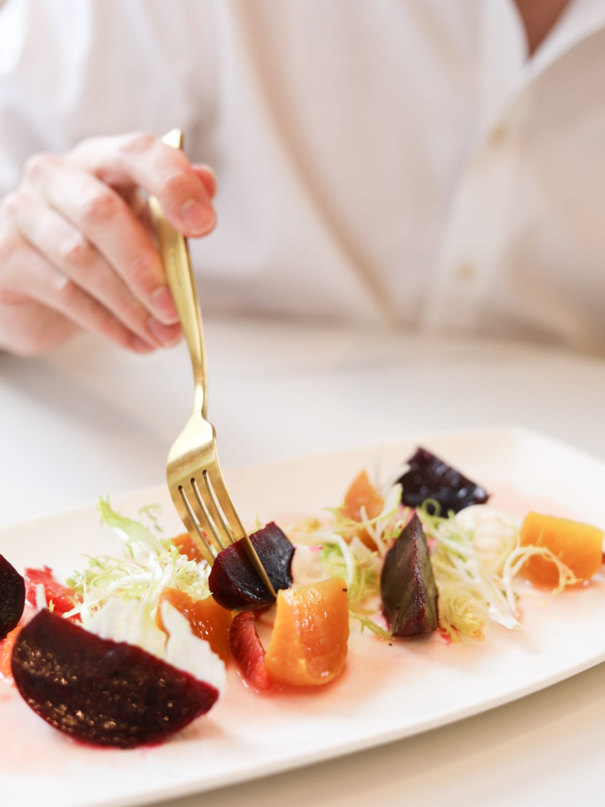 Bisou roasted beets with goat cheese