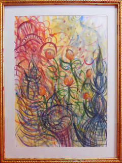 Kitchen Drawing: Watercolor on Paper, 28.5 x 21