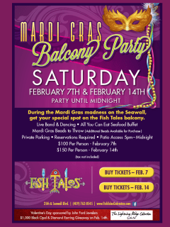 Fish Tales Mardi Gras Balcony Party