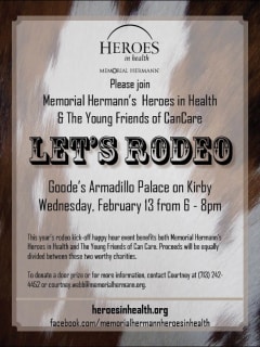 Memorial Hermann's Heroes in Health & The Young Friends of CanCare Rodeo Kick-off Happy Hour