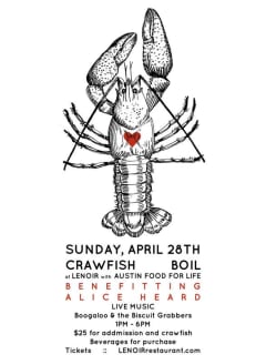 Lenoir crawfish boil fundraiser for Power Heard Austin Food for Life
