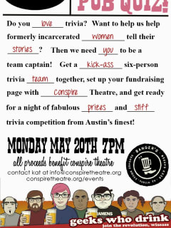 Conspire Theatre Pub Quiz poster