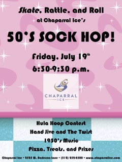 50s party Skate Rattle and Roll at Chaparral Ice