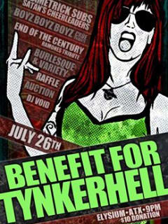 burlesque benefit for Tynkerhell poster