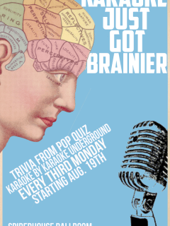 poster for Pop Quiz trivia night and Karaoke Underground