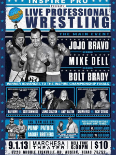 Inspire Pro wrestling Wired For War talent card