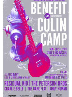 Benefit for Colin Camp poster
