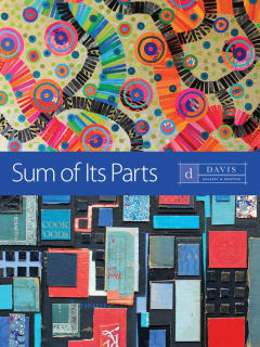 Davis Gallery postcard for gallery opening reception Sum of Its Parts