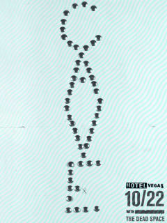 Poster for Chicago band Cave performing at Hotel Vegas