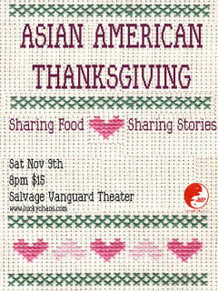 poster for LuckyChaos Theater's An Asian American Thanksgiving