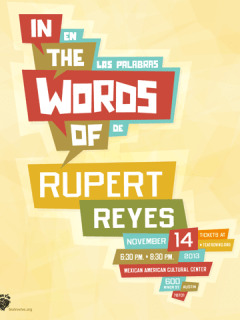 poster for In the Words of Rupert Reyes at Teatro Vivo