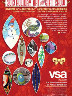Poster for VSA Texas Holiday Arts and gift show