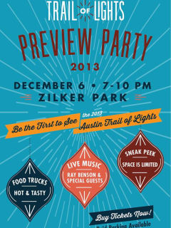 poster for Trail of Lights 2013 Preview Party
