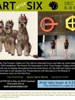 poster for Art After Six for First Time People's Gallery Artist