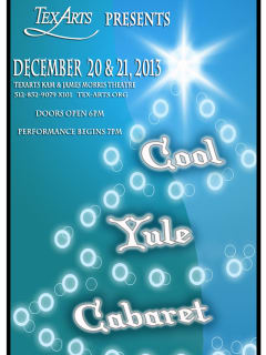 poster for TexARTS performance A Cool Yule Cabaret