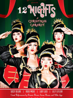 poster for Avant Glam Cabaret's production 12 Nights: a Christmas Cabaret