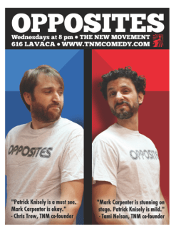 Opposites improv comedy at the New Movement
