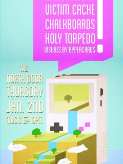 poster for TX Chip chiptune collective show at North Door