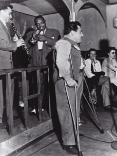 songwriter Jerome Felder a.k.a. Doc Pomus performing in a nightclub