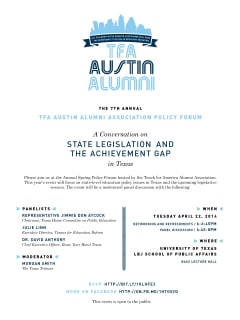 invite to seventh annual 2014 TFA Policy Forum