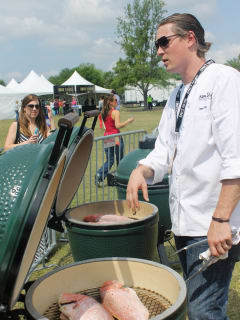 San Antonio chef Jason Dady at the Austin Food and Wine Festival Fire Pits