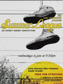 poster for Summer League competitions at the New Movement