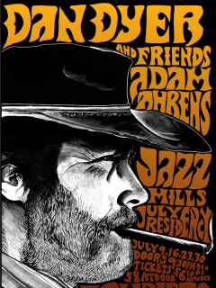 poster for Lamberts July Residency with Dan Dyer