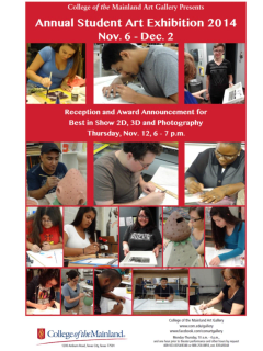 College of the Mainland Art Gallery art reception: Student Art Exhibition