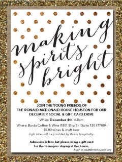 Young Friends of the Ronald McDonald House Houston hosts "Making Spirts Bright"