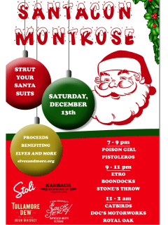 Montrose SantaCon benefiting Elves and More of Houston