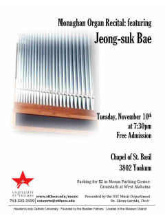 Monaghan Organ Recital featuring Jeong-suk Bae