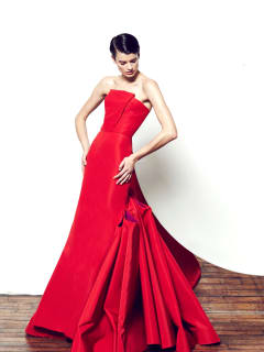 Gustavo Cadile red dress