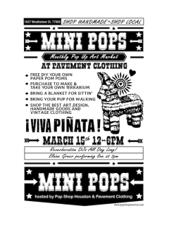 Pop Shop Houston's Mini Pops Monthly Art Market