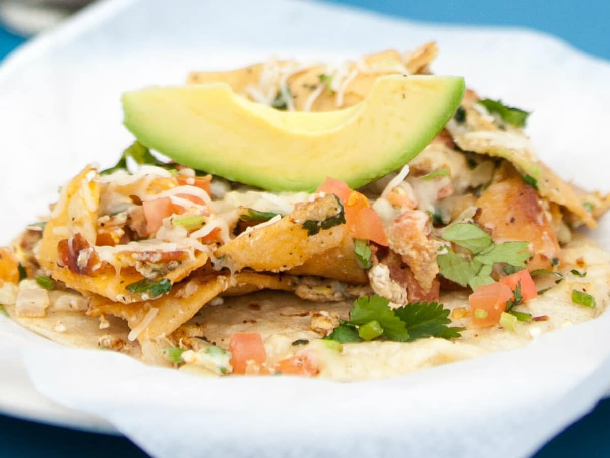 Veracruz All Natural food truck migas taco