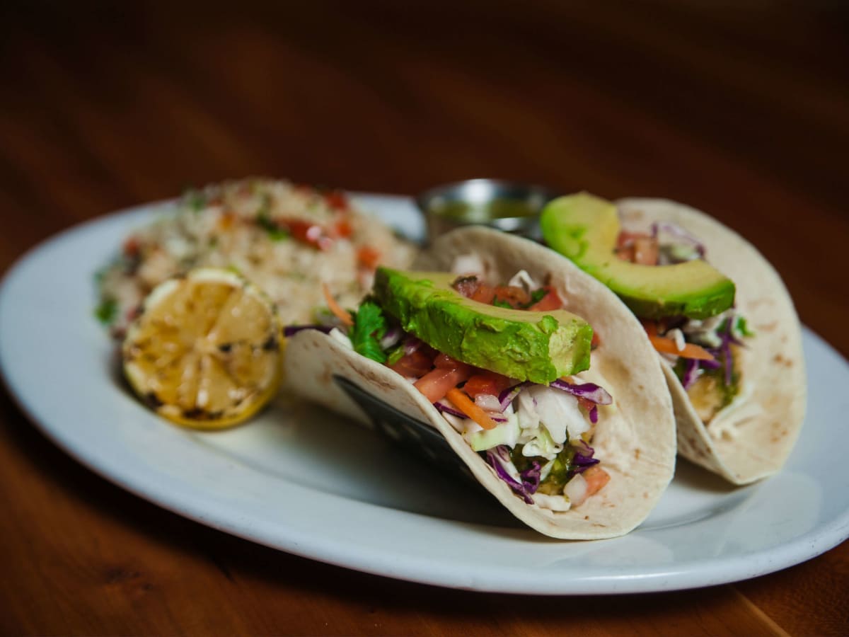 Mahi mahi tacos at Cover 3