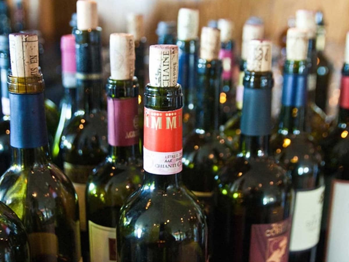 Group of wine bottles