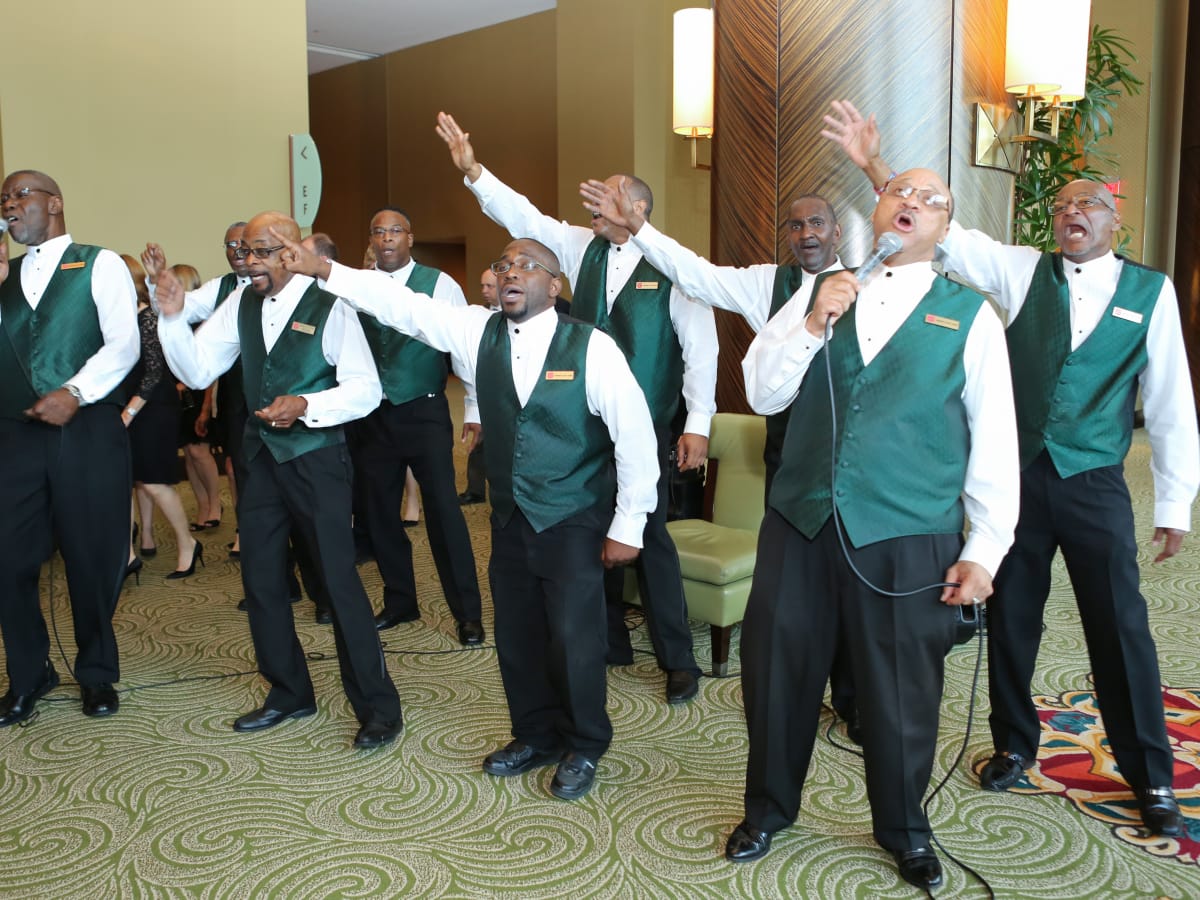 6 Members of the Salvation Army Harbor Light Choir at the Holocaust Museum Moral Courage Award dinner June 2014